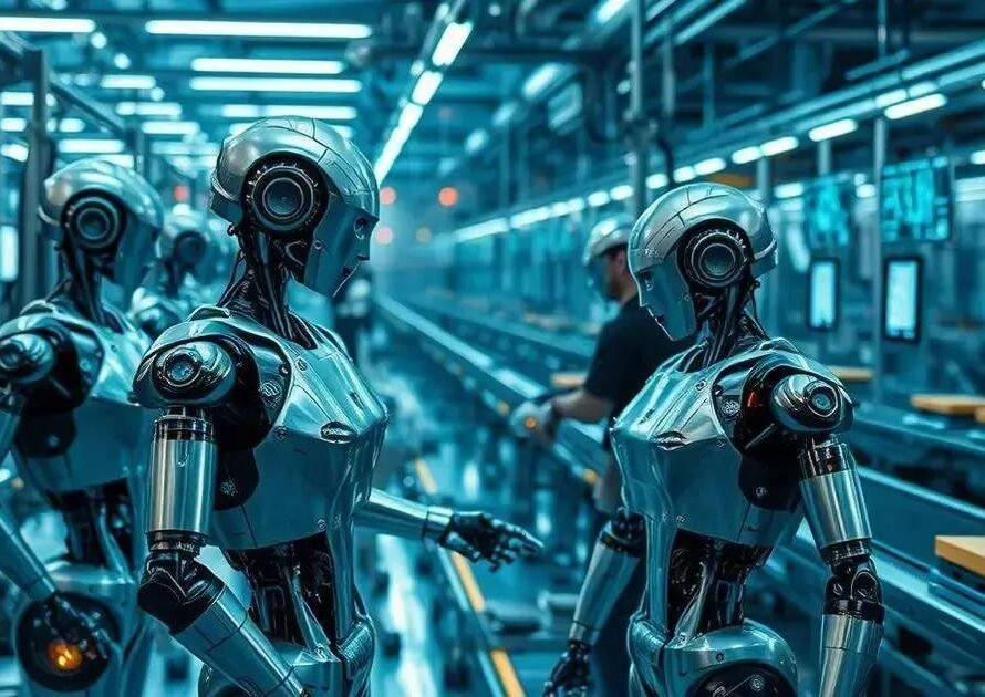 Conexão de IA e Robótica em Indústrias